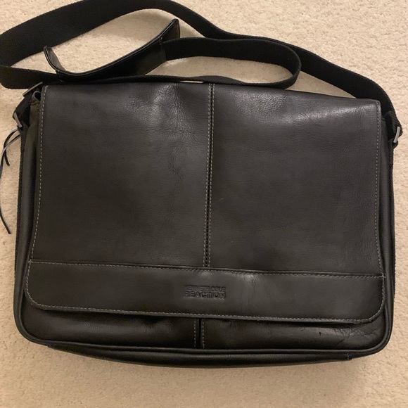 kenneth cole leather computer bag